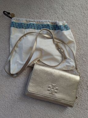 Tory Burch Metallic Gold Crossbody Bag
